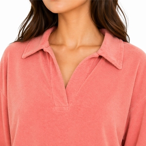 Ensemble polo à manches courtes et short personnalisé pour femme – Décontracté, respirant et doux pour l'été – Design léger sur mesure - Product Image 4