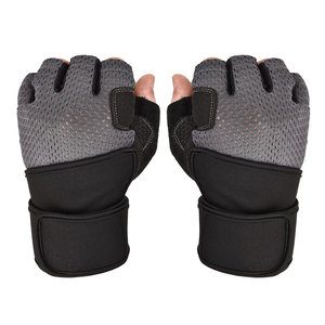 Gants de fitness réglables, antidérapants, demi-doigts, pour hommes, gants d'entraînement de gym, ajustement flexible, légers - Product Image 2