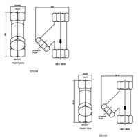 Filtre à grille industrielle en Y pour pipeline, vanne de filtration haute pression, élément en acier inoxydable 316, rétention 40 microns, marque Axis, garantie 1 an