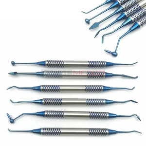 Dental Composite Resin Tools 6 Pcs Set Manual Titanium Plated Spatulas for Restoration Mixing Shaping & Placement - Product Image 4