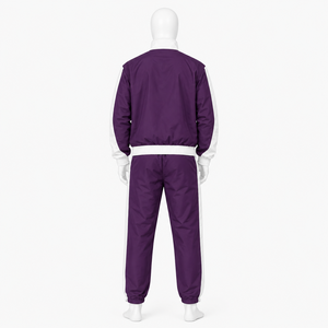 Ensemble coupe-vent unisexe personnalisable en nylon à séchage rapide, 2 pièces, veste zippée et pantalon, color block - Product Image 2