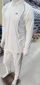 <b>White</b> <b>Cricket</b> jersey Long Sleeve Jersey Track Pants Breathable Polyester Team Sportswear Custom Print - Product Image 3