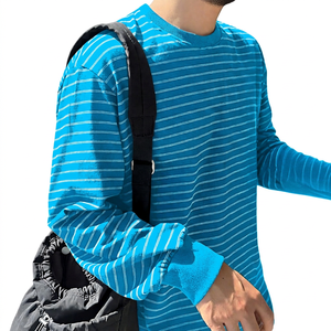 Camiseta de Punto de Manga Larga para Hombre, Cuello Redondo, Corte Regular Informal - Product Image 2