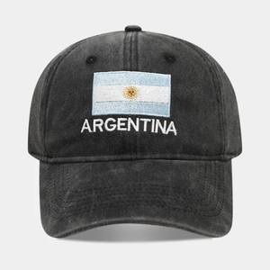 Casquette de baseball brodée drapeau argentin unisexe réglable en coton 5/6 panneaux avec logo sur le devant décontractée pour le golf/le ski - Product Image 1