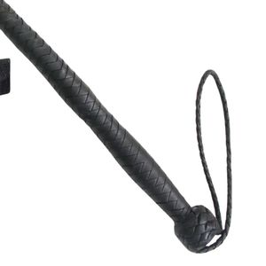 <b>Leather</b> Whip With Braided Handle And Stitched Head - Product Image 3