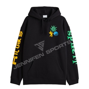 Custom Logo 450g Heavyweight <b>Oversized</b> Puff-Printing 100% Cotton <b>Fleece</b> Solid Winter Breathable Quick Dry Casual <b>Men</b> <b>Hoodies</b> - Product Image 1