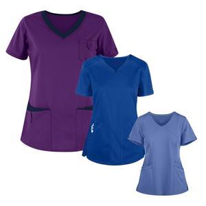 Haute qualité moderne haut chemise infirmière uniforme hôpital clinique soins de santé gommage costumes pour femmes-Saomai FMF uniform - OEM/ODM - Product Image 3