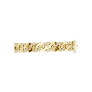 18K Yellow Gold Luxury Cuban Link Lab Grown Diamond <b>Bracelet</b> Iced Out Chain <b>Bracelet</b> - Product Image 3