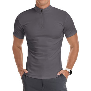เสื้อสเวตเชิ้ตผู้ชายแบบซิป ¼  ผ้าฝ้ายพรีเมียม ทรงปกติ รับผลิตตามแบบ (OEM) ขายส่งจากโรงงาน ผู้ผลิตในสหรัฐอเมริกาและยุโรป - Product Image 4