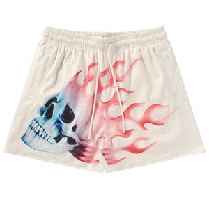 Men Floral Graphic Sublimated Heavyweight Mesh Drawstring Shorts Breathable Quick Dry Running Basketball Athletic - Product Image 4