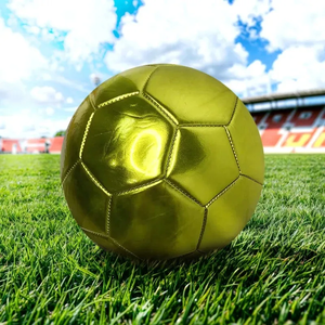 Ballons de football en PVC doré et argenté, taille officielle 5, pour entraînement d'équipe, matchs en extérieur et entraînement de football - Product Image 1