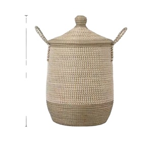 Clothing Flexible Seagrass water <b>hyacinth</b> <b>basket</b> Natural/customized Color Round/Rectangle/Square Eco-Friendly - Product Image 1