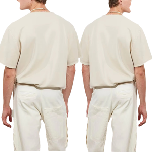Men 100% Cotton Oversized T-Shirt Casual Summer Short Sleeve Neck Soft Breathable Lightweight Comfortable Trendy Stylish Daily - Product Image 5