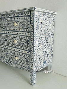 ILAHI's Bone Inlay <b>Drawer</b> Modern Design Agate Detailing <b>Storage</b> Portable Home Furniture - Product Image 2