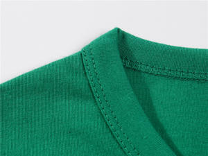 Camiseta de Manga Corta Casual de Color Sólido CVC de 32 Hilos y 180 g, Transpirable para Verano, con Logotipo Bordado Personalizado, Precio de Fábrica de Bangladesh y China - Product Image 5