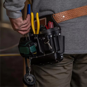 Wholesale Best Selling Made Pakistan Heavy-Duty Leather Tool Bag High Quality OEM Customizable Waterproof Leather Tool Bag - Product Image 4