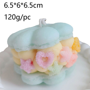 Dulce macaron en forma de velas perfumadas cera de soja decoración novedad velas lujo Etiqueta Privada aroma vela creativa para fiesta vacaciones - Product Image 2