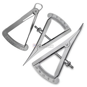 Juego de 3 Calibradores Dentales: Calibrador de Medición de Resorte de Punta Cerrada de 4 Pulgadas, Calibrador Recto para Mapeo Óseo de 3.5'' y Calibrador Angulado Castroviejo de 0-20mm - Product Image 1