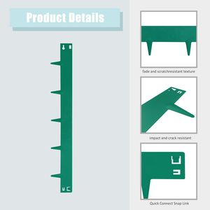 Confezione da 2 pollici con bordo per paesaggio in acciaio Corten resistente da 42 pollici con bordi da giardino in metallo con profondità di 8 pollici - Product Image 3