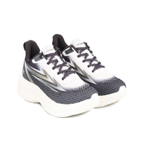 Baskets basses blanches et grises pour hommes, à lacets, respirantes, pour la course, avec semelle amortie - Product Image 1