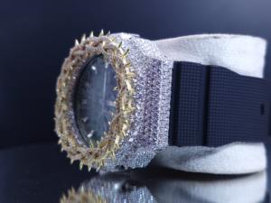 นาฬิกาหรูหราประดับเพชรโมอิสซาไนต์สีน้ำเงิน หน้าปัดยาง คริสตัลแซฟไฟร์ พร้อมใบรับรอง GRA ระดับ VVS สี D - Product Image 4