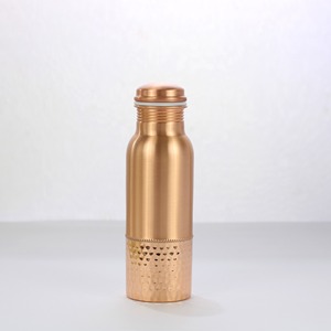 Premium Modern Luxury Pure Copper <b>Water</b> <b>Bottle</b> Hammered Bottom Leak Proof <b>Large</b> Capacity Ayurvedic Drinking <b>Bottle</b> Reusable - Product Image 4