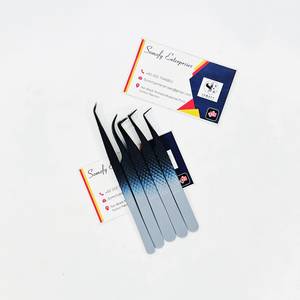 Somofy Enterprises Eyelash Tweezers Stainless Steel Precision Anti-Static Durable Smooth Tip 10mm Custom Logo Box - Product Image 1