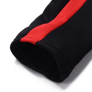 Chándal con Capucha para Mujer, Color Negro y Rojo, Mangas Largas, Cordón Ajustable, Bolsillos Laterales, Estilo Casual para Otoño, Corte Regular - Product Image 5