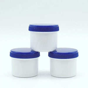 Pot cosmétique en plastique PET droit de 1 oz avec couvercle à vis 43-400, emballage couleur personnalisée, estampage or, côté naturel - Product Image 1