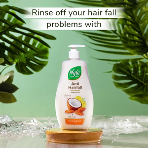 Champú 2 en 1 fuerte y saludable contra la caída del cabello, enriquecido con almendras y brotes de mungo, fórmula suave que nutre el cabello. - Product Image 3