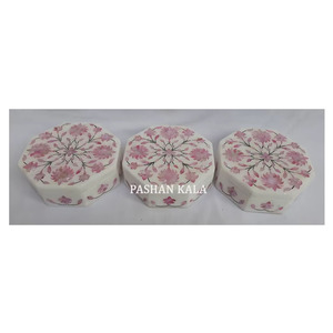 ดูดีและผลิตล่าสุดทำด้วยมือหินอ่อนสีขาวทรงหกเหลี่ยมพร้อมกล่องของขวัญเครื่องประดับแม่ของไข่มุกสีเขียว - Product Image 2