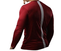 Camiseta de Manga Larga Premium para Hombre, 100% Algodón, Transpirable, de Secado Rápido, Ropa Deportiva, Marca Privada