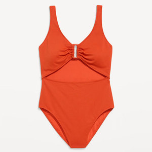 Maillots de bain une pièce pour femmes, couleur unie, 100% polyester - Product Image 3