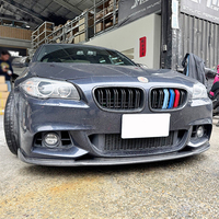 Nuevo Alerón Delantero de Fibra de Carbono Estilo HM para BMW Serie 5 F10 2011-2016, Solo para Paquete M-Sport, Instalación con Tornillos, Modificación/Actualización