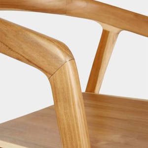 Chaise de salle à manger en teck massif durable et moderne, style Hans Wegner du milieu du siècle, fauteuil Kennedy pour hôtel et restaurant - Product Image 4