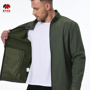 แจ็คเก็ตซอฟต์เชลล์ดีไซน์พิเศษสำหรับผู้ชาย ยี่ห้อ Ryan Pro Gear แบบซิป พร้อมโลโก้สั่งทำได้ ทรงปกติ สีพื้น - Product Image 6