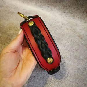 Luxury adjustable Leather <b>Braided</b> Dogs pet Collars crafted from genuine leather with stylish <b>braided</b> detailing and durability - Product Image 6