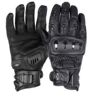 Guantes de Motociclismo Transpirables de Cuero con Revestimiento de Poliuretano, Pantalla Táctil Completa, Correa de Muñeca Ajustable, Logotipo Personalizado - Product Image 3