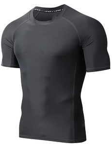 Factory OEM Custom Unisex Rashguard Sublimation All Over Print UV Protection <b>Compression</b> Polyester Wholesale Made OEM Wholesale - Product Image 5