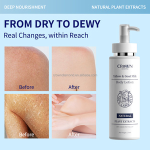 Lotion corporelle hydratante et éclaircissante sans parfum au lait de chèvre et suif de bœuf pour enfants et adultes, personnalisable avec votre logo, pour femmes et hommes - Product Image 5