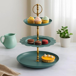 <b>3</b> <b>Tier</b> Cupcake <b>Stand</b> for Birthday, Wedding Party Metal Round Shape <b>Cake</b> <b>Stand</b> - Product Image 4