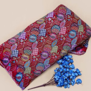 Robe légère en tissu crêpe brodé de fleurs ethniques indiennes pour mariage/occasion spéciale - Product Image 6