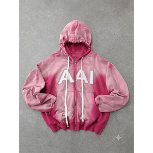 Unique <b>Pink</b> Vintage Wash Pullover Hoodies Custom Logo Clothing Unisex Boxy Fit Oversized Good Quality 100% Fleece Custom Logo - Product Image 1