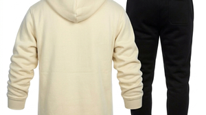 Conjunto Deportivo Personalizado Unisex de Algodón, Sudadera con Capucha y Pantalones Deportivos, Color Sólido, Impresión de Logotipo, Transpirable, Informal, para Otoño, con Cordón Ajustable - Product Image 6