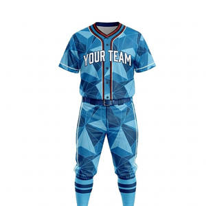 Uniformes de Béisbol Personalizados al por Mayor para Hombre, de Alta Calidad, con Nombre de Equipo, Impresión de Logotipo Personalizado, Secado Rápido, Transpirables, Cuello Redondo, 480g - Product Image 2