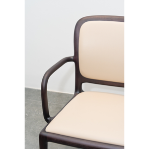 Modern Solid Walnut Wood Dining <b>Chair</b> Premium Top Grain Leather Upholstered Seat and <b>Back</b> for Home Hotel PISANO - Product Image 4