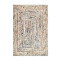 Maßgefertigter 100% Jute-Durrie-Teppich Handgewebter Indischer Bodenbelag Dekorativ für Esszimmer Kilim Direktexport Indien