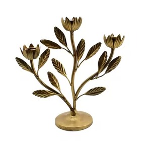 Support de bougie de Noël en métal, décoratif, pour les fêtes, les mariages, les centres de table - Product Image 1
