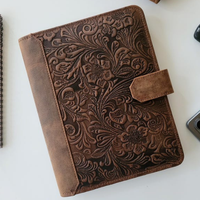 Agenda Personalizada de Cuero Genuino A5, Diario, Cuaderno, Organizador con Anillas, Hecho a Mano