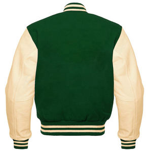 Blouson universitaire d'hiver en laine de haute qualité avec col montant, facile à porter, dernière mode, manches longues et fines, en cuir, vente en gros - Product Image 5